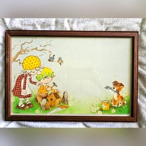 Vintage 1977 Daisy Print in frame